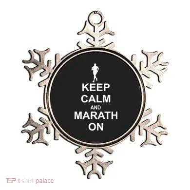 Keep Calm Marathon On Ornament