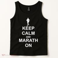 Keep Calm Marathon On Tank Top thumb 2