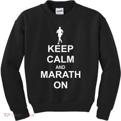 Keep Calm Marathon On Kids Sweatshirt