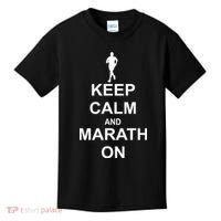Keep Calm Marathon On Kids T-Shirt thumb 0