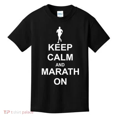 Keep Calm Marathon On Kids T-Shirt