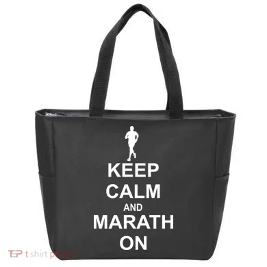 Keep Calm Marathon On Tote Bag