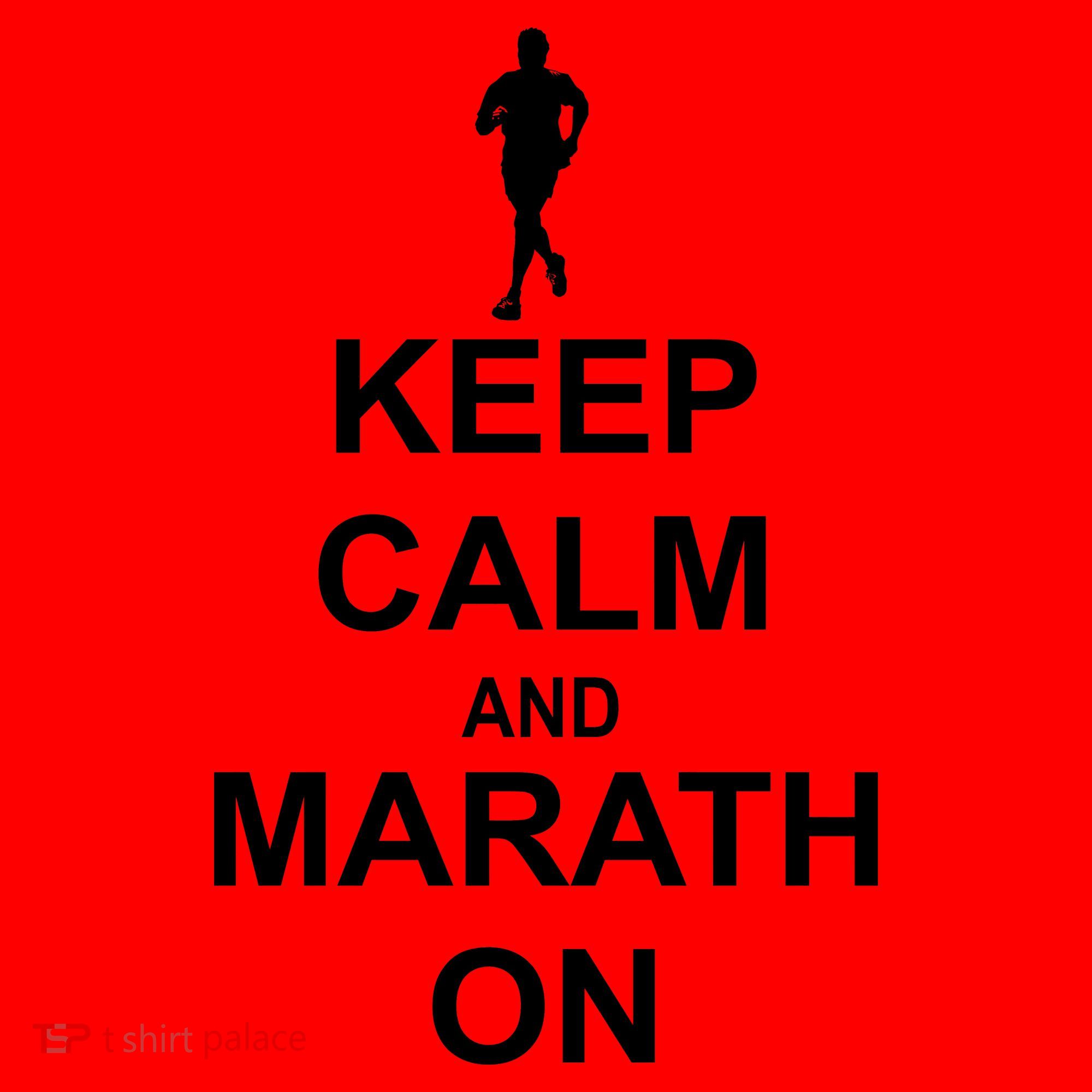 Keep Calm Marathon On Santa Hat