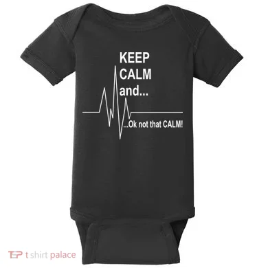 Keep calm Ok Not that calm Baby Bodysuit
