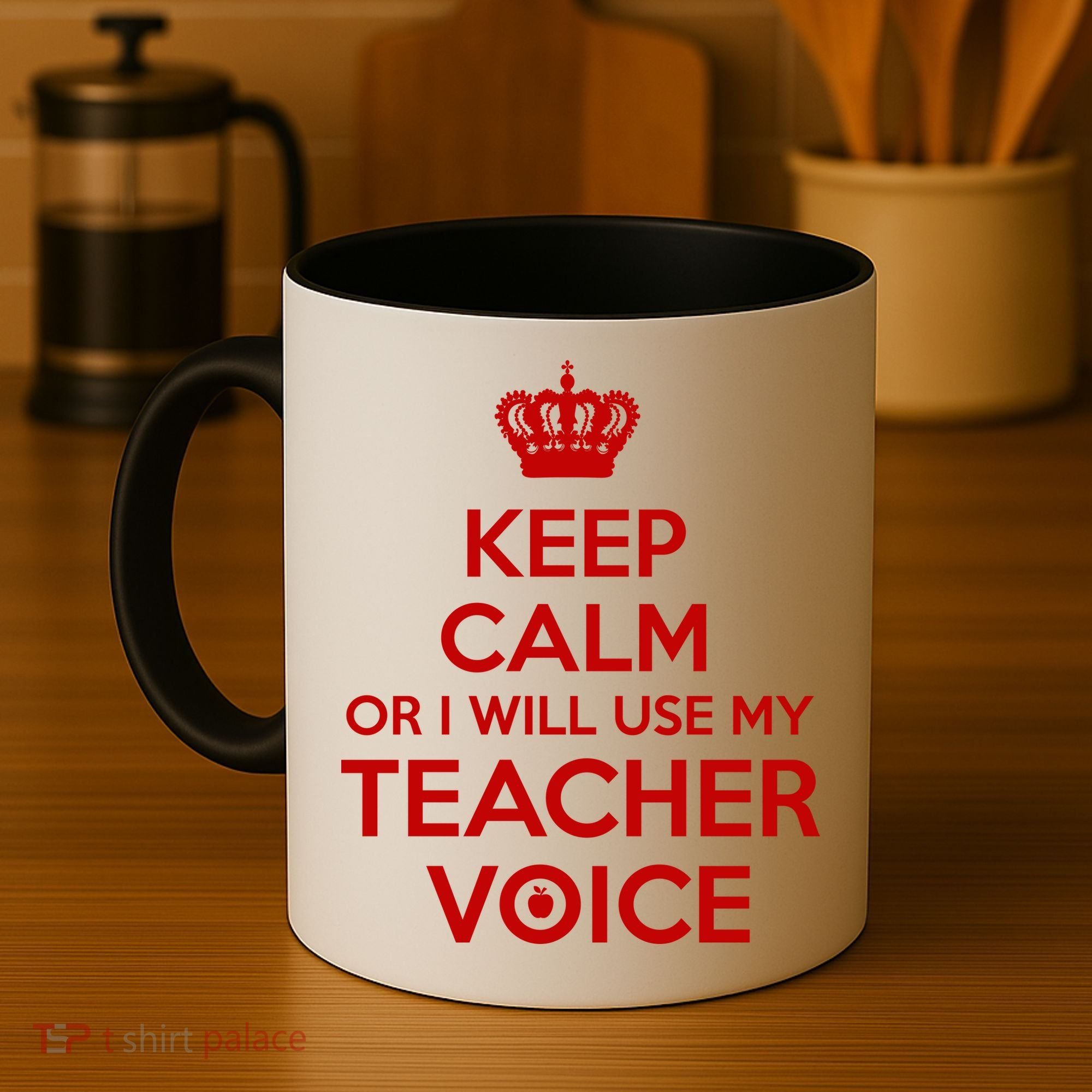 Keep Calm Or I Will Use My Teacher Voice Coffee Mug