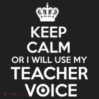 Keep Calm Or I Will Use My Teacher Voice Beanie thumb 2