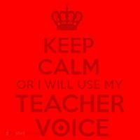 Keep Calm Or I Will Use My Teacher Voice Santa Hat thumb 1