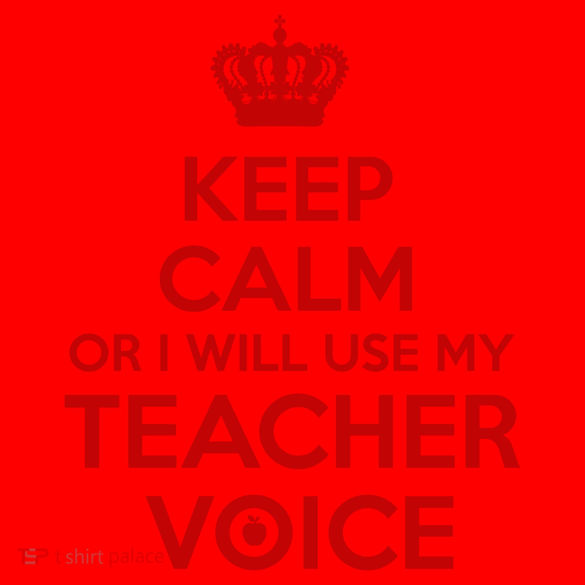 Keep Calm Or I Will Use My Teacher Voice Santa Hat
