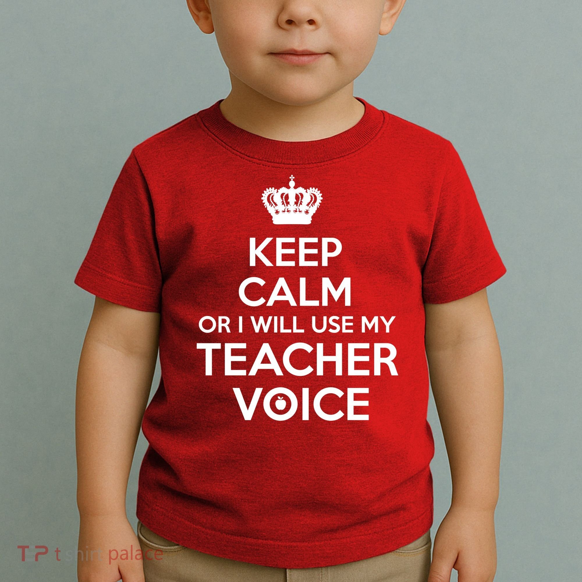 Keep Calm Or I Will Use My Teacher Voice Toddler T-Shirt