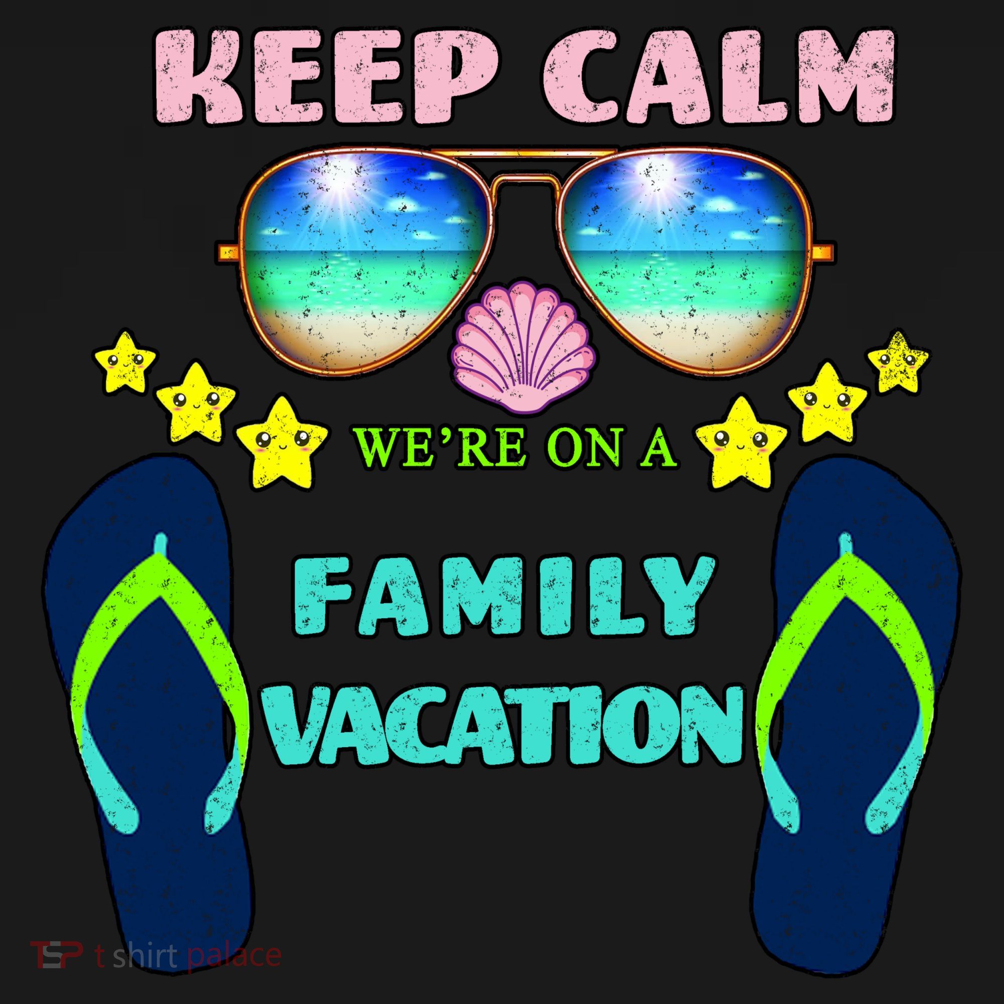 Keep Calm We're On A Family Vacation Doggie Tank