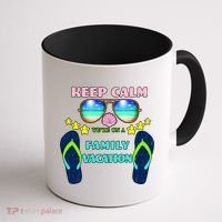 Keep Calm We're On A Family Vacation Coffee Mug thumb 1