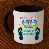 Keep Calm We're On A Family Vacation Coffee Mug thumb 2