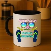 Keep Calm We're On A Family Vacation Coffee Mug thumb 4