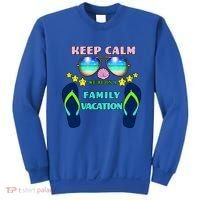 Keep Calm We're On A Family Vacation Sweatshirt thumb 0