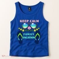 Keep Calm We're On A Family Vacation Tank Top thumb 2