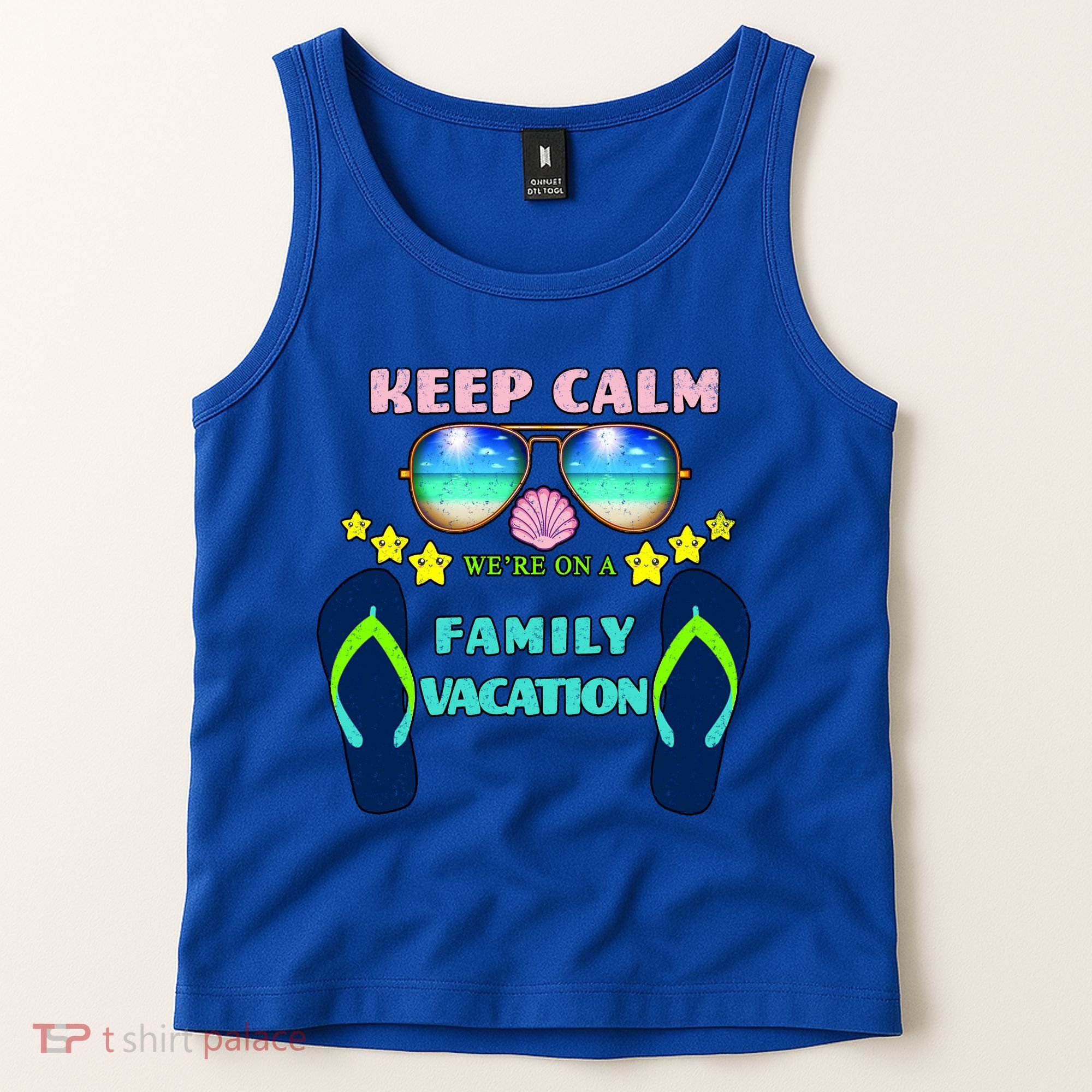 Keep Calm We're On A Family Vacation Tank Top