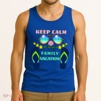 Keep Calm We're On A Family Vacation Tank Top thumb 3