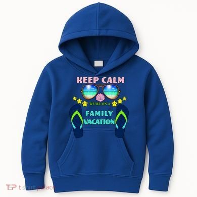 Keep Calm We're On A Family Vacation Kids Hoodie