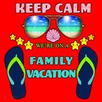 Keep Calm We're On A Family Vacation Santa Hat thumb 1