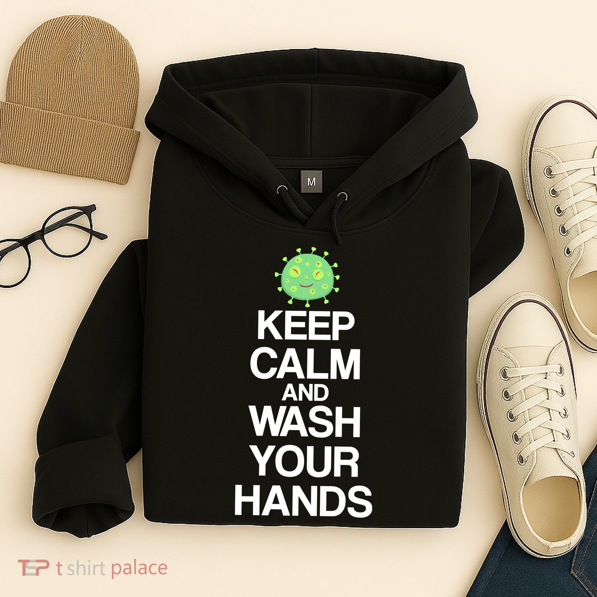 Keep Clam And Wash Your Hands Hoodie
