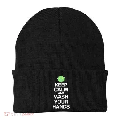Keep Clam And Wash Your Hands Beanie