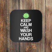 Keep Clam And Wash Your Hands Coaster thumb 0