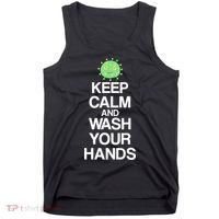 Keep Clam And Wash Your Hands Tank Top thumb 0