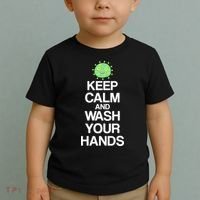 Keep Clam And Wash Your Hands Toddler T-Shirt thumb 2