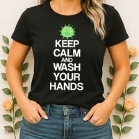 Keep Clam And Wash Your Hands Women's T-Shirt thumb 2