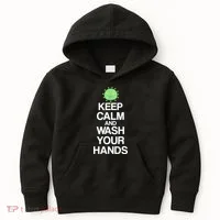 Keep Clam And Wash Your Hands Kids Hoodie thumb 0