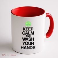 Keep Clam And Wash Your Hands Coffee Mug thumb 1