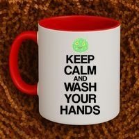 Keep Clam And Wash Your Hands Coffee Mug thumb 2