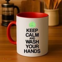 Keep Clam And Wash Your Hands Coffee Mug thumb 4