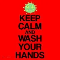 Keep Clam And Wash Your Hands Santa Hat thumb 1