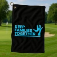 Keep Families Together Golf Towel thumb 1