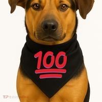 Keep It 100 One Hundred Emoji USA-Made Doggie Bandana thumb 1