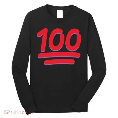 Keep It 100 One Hundred Emoji Long Sleeve Shirt