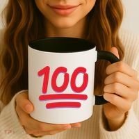 Keep It 100 One Hundred Emoji Coffee Mug thumb 3