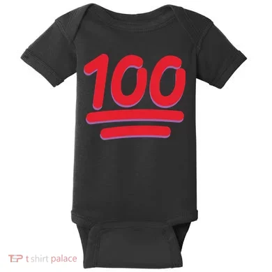 Keep It 100 One Hundred Emoji Baby Bodysuit