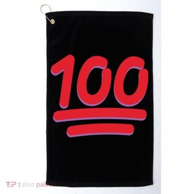 Keep It 100 One Hundred Emoji Golf Towel