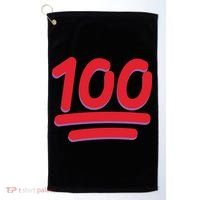 Keep It 100 One Hundred Emoji Golf Towel thumb 0