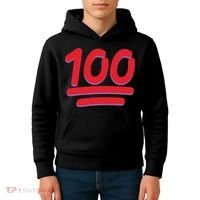 Keep It 100 One Hundred Emoji Kids Hoodie thumb 4