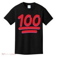 Keep It 100 One Hundred Emoji Kids T-Shirt thumb 0