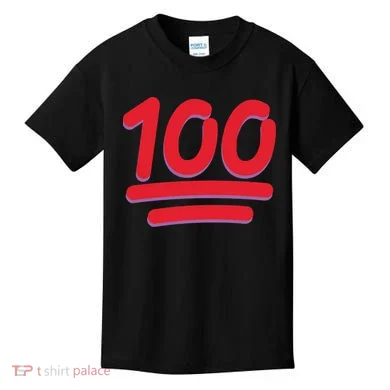 Keep It 100 One Hundred Emoji Kids T-Shirt