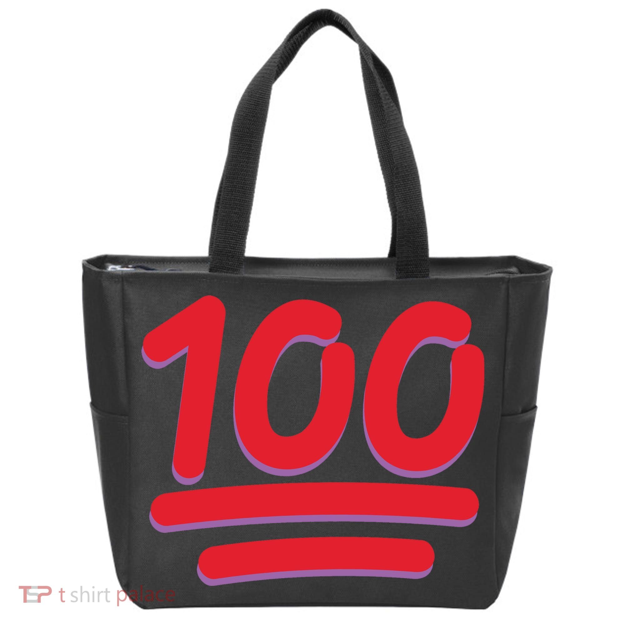 Keep It 100 One Hundred Emoji Tote Bag