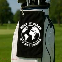 Keep It Clean It's Not Uranus Golf Towel thumb 2