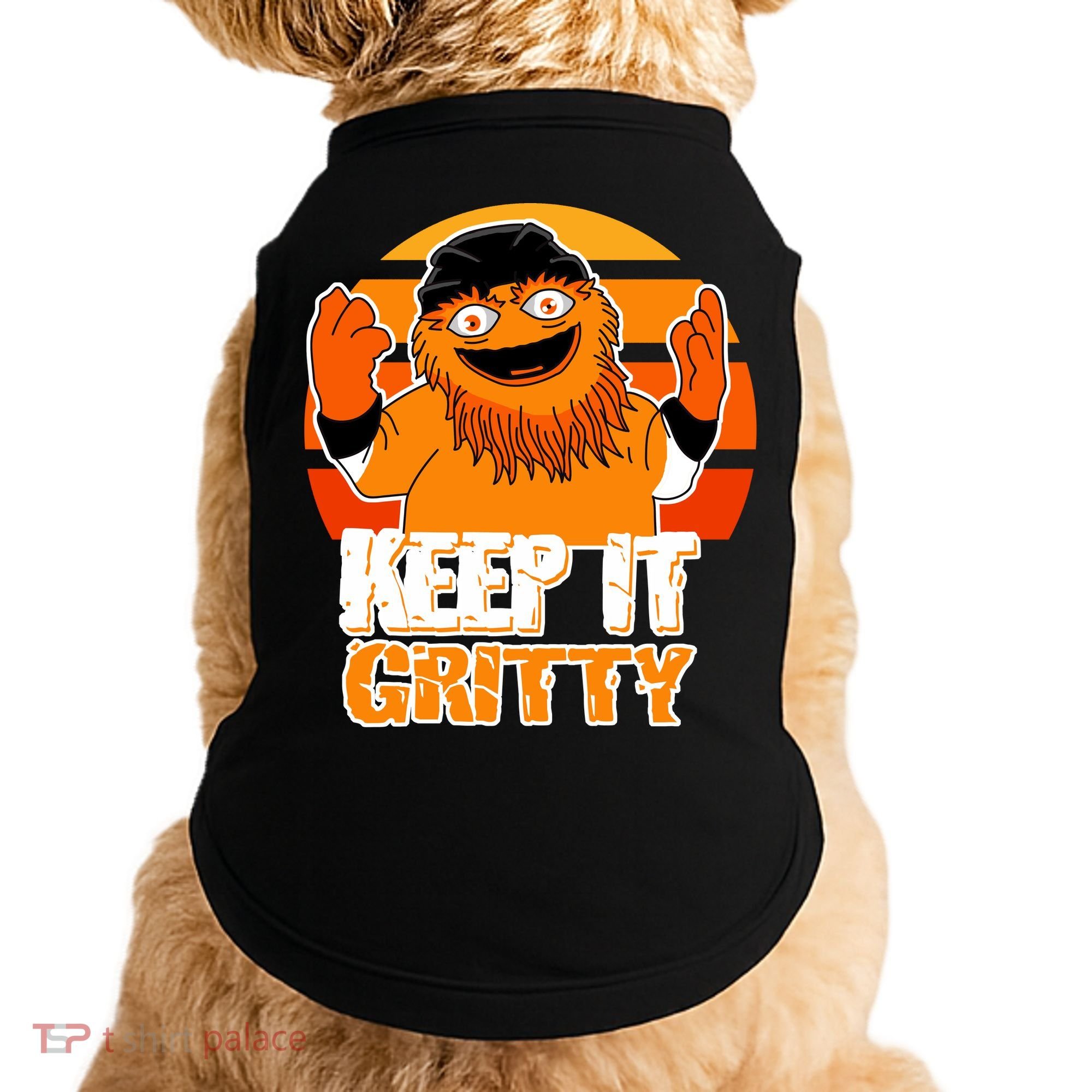 Keep It Gritty Retro Hockey Mascot Doggie Tank