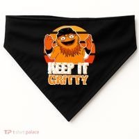 Keep It Gritty Retro Hockey Mascot USA-Made Doggie Bandana thumb 0