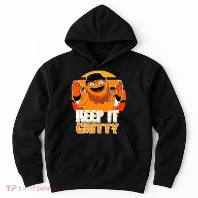 Keep It Gritty Retro Hockey Mascot Hoodie