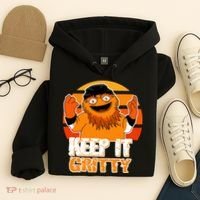 Keep It Gritty Retro Hockey Mascot Hoodie thumb 4
